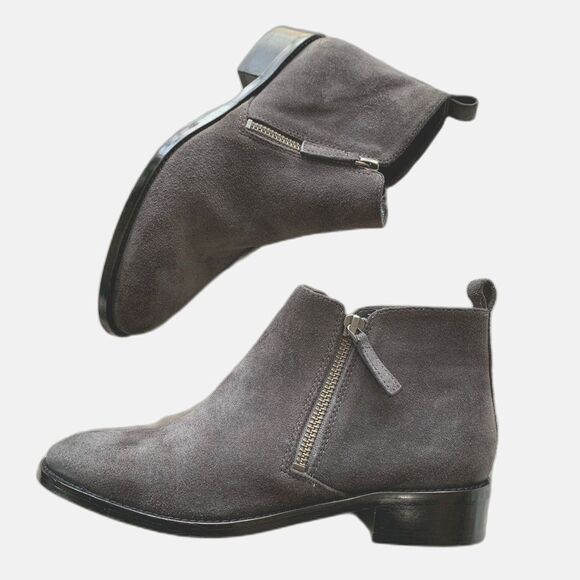 Michael Kors Gray Suede Ankle Booties - Picture 1 of 16